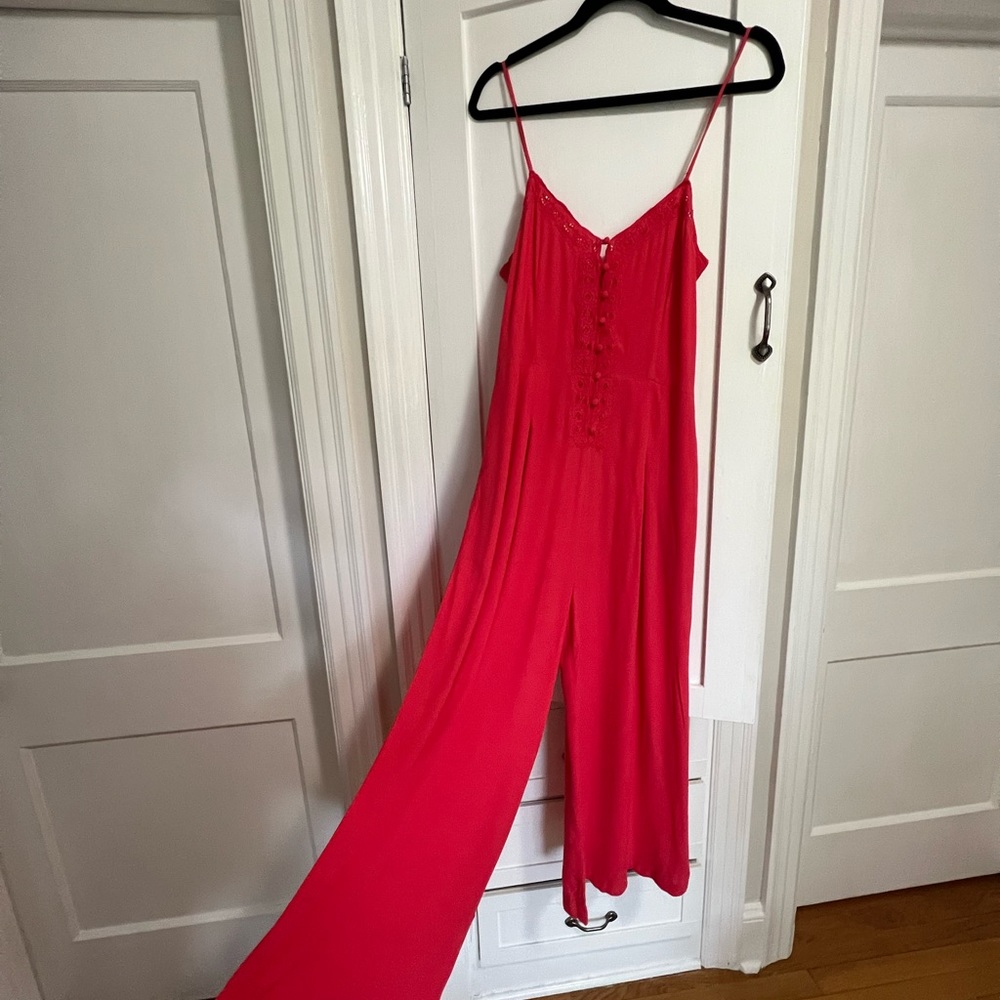 Free People Red Summer Jumpsuit 💃🏻 - Picture 6 of 7